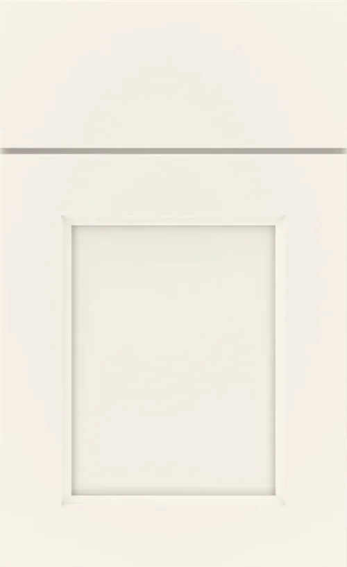 Classic off-white shaker cabinet door panel displaying clean straight lines.