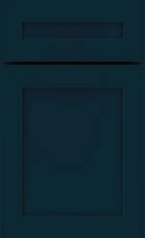 Deep navy blue shaker kitchen cabinet door front design sample.